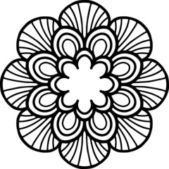 Mandala Art can be used for artwork decoration, coloring or tattoo design.