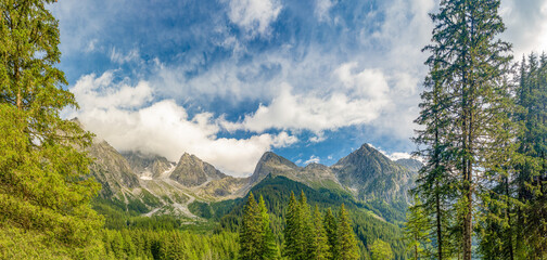 Gebirge / Alpenlandschaft Staller Sattel / Antholz, Südtirol Italien, 