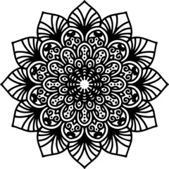 Mandala Art can be used for artwork decoration, coloring or tattoo design.