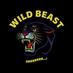 Vector of the Black Panther illustration