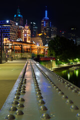 Flinders street station at night