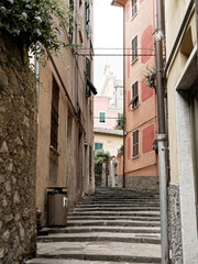 typical Ligurian alley called caruggio