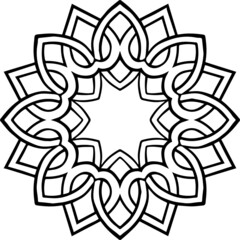 Mandala Art can be used for artwork decoration, coloring or tattoo design.