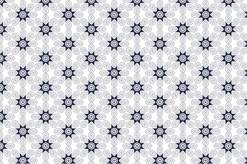Abstract seamless floral pattern design. Geometric texture for fabric, wrapping, wallpaper, paper and Decorative print.