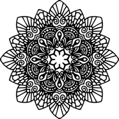 Mandala Art can be used for artwork decoration, coloring or tattoo design.