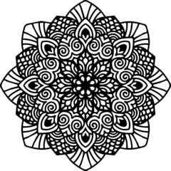 Mandala Art can be used for artwork decoration, coloring or tattoo design.