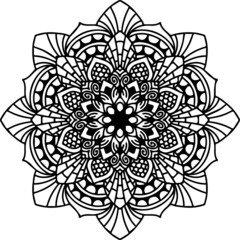 Mandala Art can be used for artwork decoration, coloring or tattoo design.
