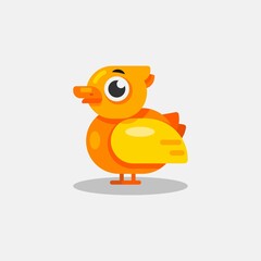 Flat design Duck vector illustration, isolated on white background