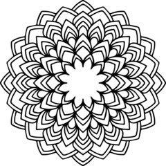 Mandala Art can be used for artwork decoration, coloring or tattoo design.