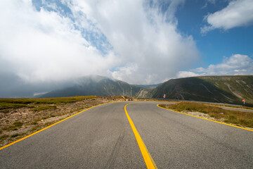 Summer view of Transalpina mountain road
