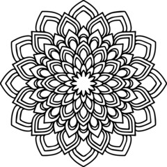 Mandala Art can be used for artwork decoration, coloring or tattoo design.