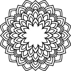 Mandala Art can be used for artwork decoration, coloring or tattoo design.