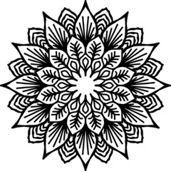 Mandala Art can be used for artwork decoration, coloring or tattoo design.
