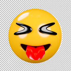  emoji or emoticon with transparent background,clipping path.