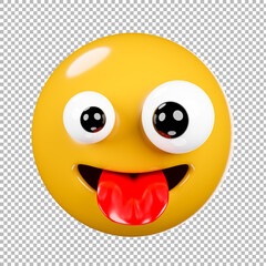  emoji or emoticon with transparent background,clipping path.