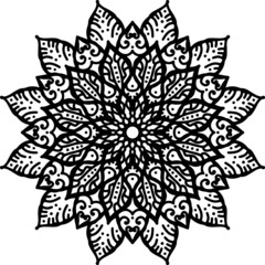 Mandala Art can be used for artwork decoration, coloring or tattoo design.