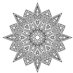 Mandala Art can be used for artwork decoration, coloring or tattoo design.