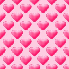 Heart seamless pattern. Valentine's Day. Vector background.