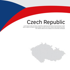 Czech Republic abstract wavy flag. Creative background for patriotic holiday card design. National poster. Cover, banner in state colors of czech republic. Vector flat design, template