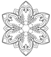 Mandala Art can be used for artwork decoration, coloring or tattoo design.