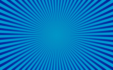 blue color burst background.  blue sunburst vector illustration
