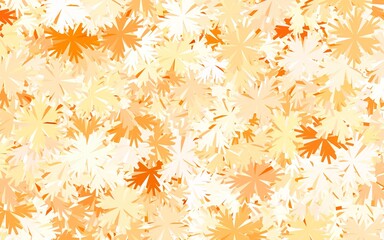 Light Orange vector natural pattern with trees, branches.