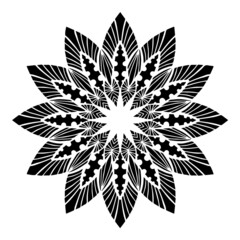 Mandala Art can be used for artwork decoration, coloring or tattoo design.