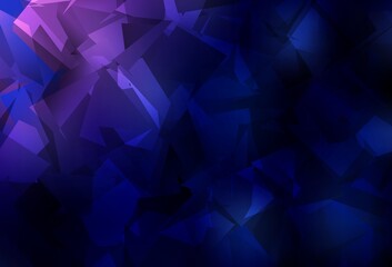 Obraz premium Dark Purple, Pink vector shining triangular background.