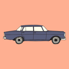 car vector illustration | whimsical design | Illustration | classic car