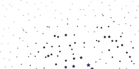 Dark BLUE vector template with neon stars.