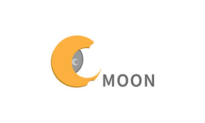 vector moon logo design