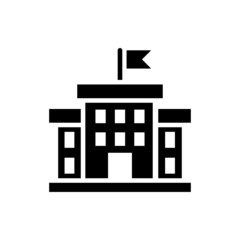 Campus vector solid icon style illustration. EPS 10 file