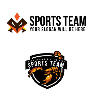 Scorpion badge logo design sports team