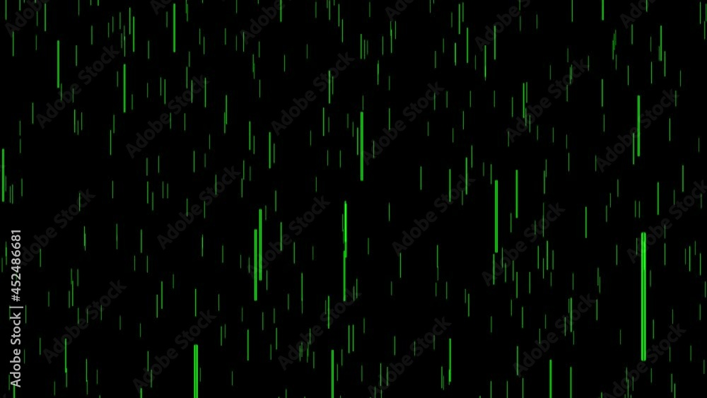 Poster colorful green straight lines on black background. abstract seamless looped animation of neon, glowi