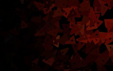 Dark Brown vector background with polygonal style.