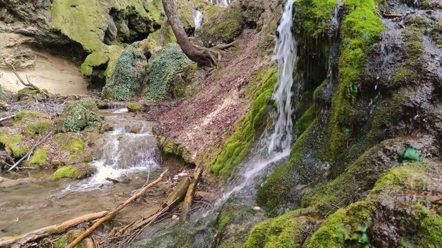 Bachkovo waterfalls cascade in Rhodopes Mountain, Plovdiv region, Bulgaria