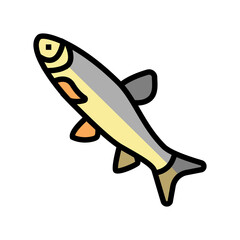 grass carp color icon vector. grass carp sign. isolated symbol illustration