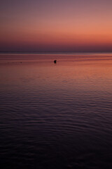 Sunset on the sea coast