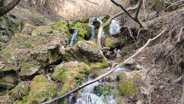 Bachkovo waterfalls cascade in Rhodopes Mountain, Plovdiv region, Bulgaria