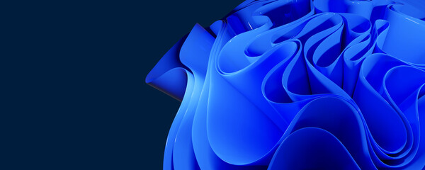 abstract background with glossy blue curves