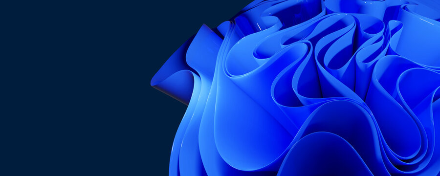 abstract background with glossy blue curves