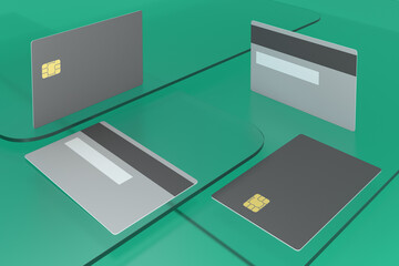 Credit Card on Glass