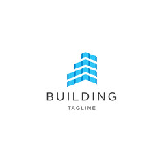 Building logo icon design template flat vector