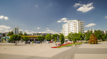 Mazeikiai town on a sunny summer day, Lithuania.