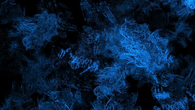 Blue animation grunge. Abstract animation of ink masks. Painted element. Grunge brush strokes animation. Creative background for stories. Seamless looping background, vj loop, 4K