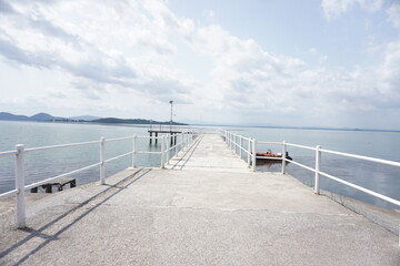 Obraz premium pier on lake trasimeno