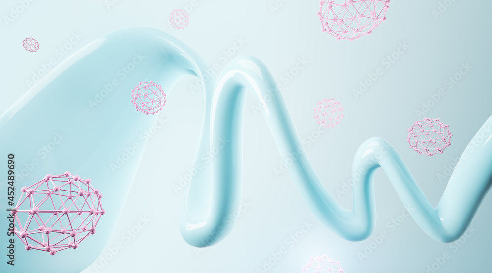 Poster creative light medical backdrop. web landing page concept. 3d rendering.