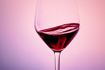 Premium red wine in crystal glass, alcohol drink and luxury aperitif, oenology and viticulture...