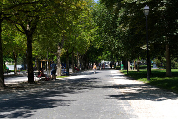 Parc des Bastions at City of Geneva on a sunny summer day. Photo taken August 11th, 2021, Geneva,...