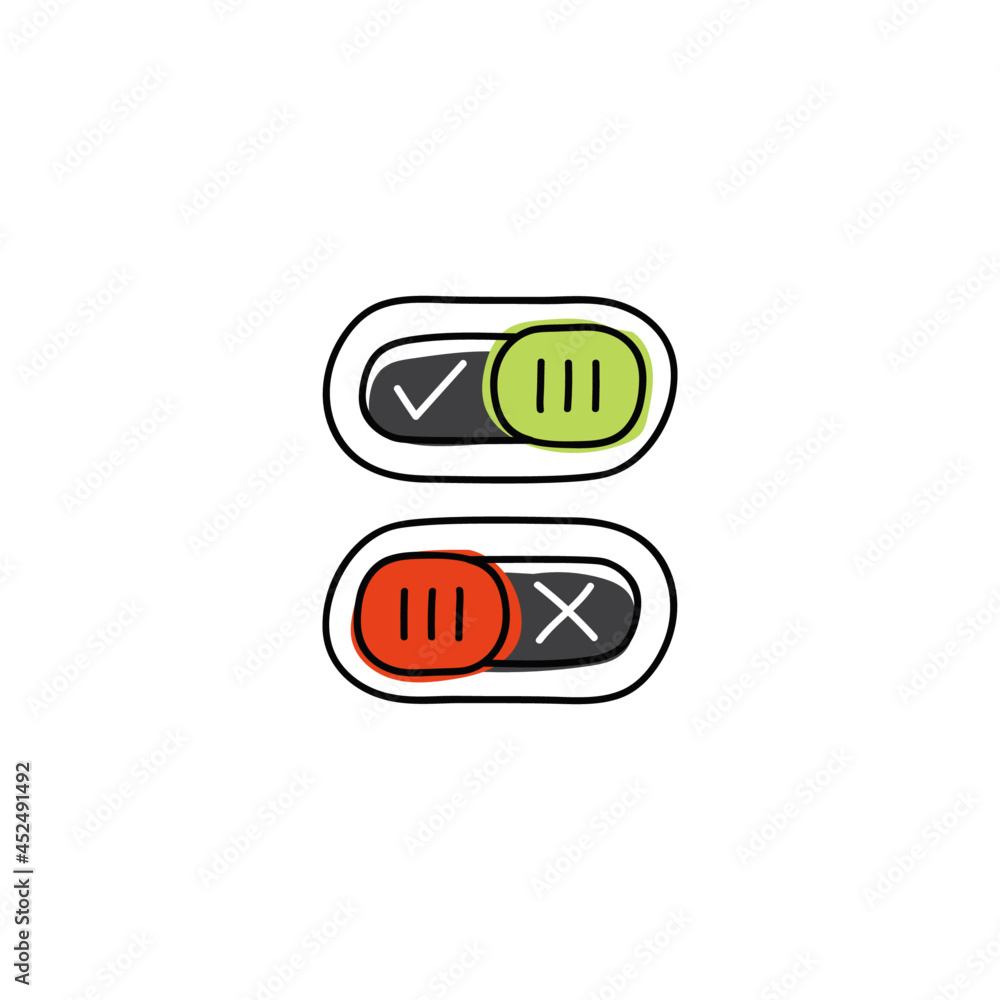 Poster control switch toggle icon in color icon, isolated on white background